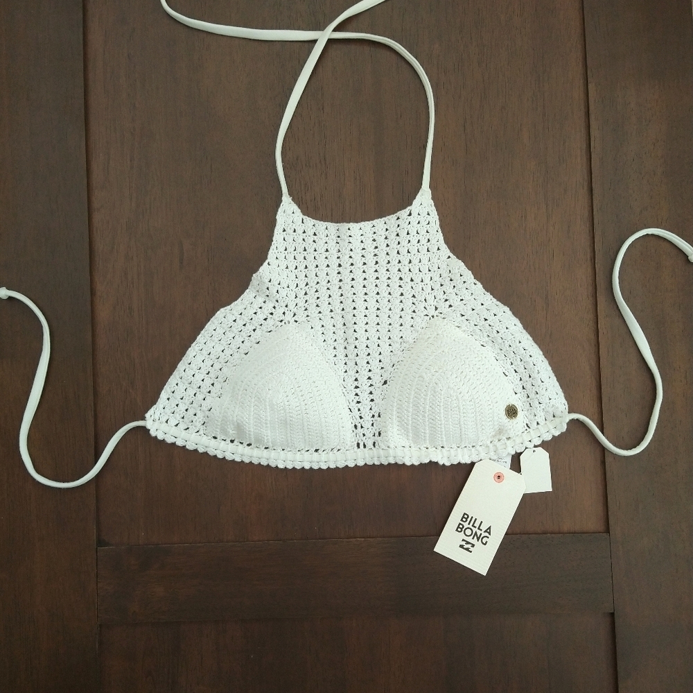 Billabong Women's Crochet Halter Bikini Top